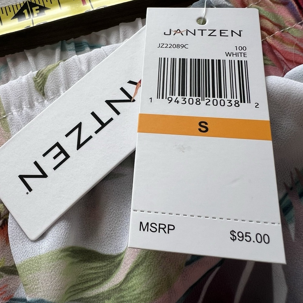 Jantzen Women's Pants Sz S Woven Tie-Waist Wide Leg Cover-Up - Picture 2 of 9